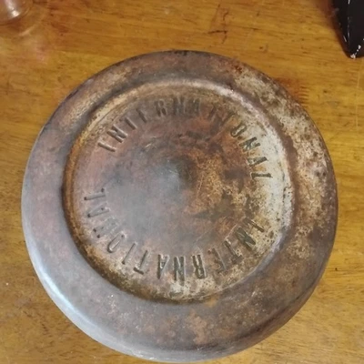 International Harvester Truck Center Hub Cap Wheel Cover White Dog Dish 10 1/2" - Image 1 of 4