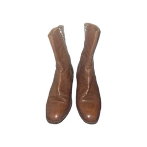 Aquila By TONY LONGO Brown Leather Boots.pre-owned Size 6.5 - Picture 1 of 3