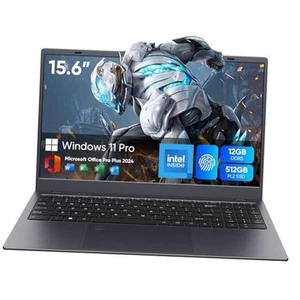 15.6 inch Win11 Laptop Computer, 1920x1080 IPS Screen, 12GB DDR5 RAM / 512GB - Picture 1 of 8