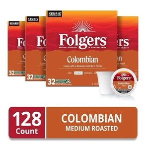 Cápsulas de café tostado medio colombianas Folgers 128 K-Cup Keurig - Envío gratuito - Imagen 1 de 4