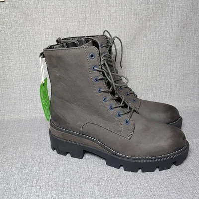 Botas de Combate Sam Edelman Garrett Cuero Negro Mujer Talla 7 Impermeables Gruesas Foto 1 de 4