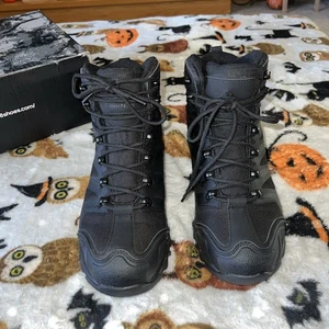 NORTIV 8 Herren Stahlkappe Stiefel Arbeit Sicherheit Schutz Wasserdicht Leder Größe 9 - Bild 1 von 8