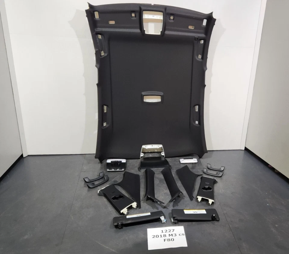 ✅ 12-18 OEM BMW F30 F80 M3 sedán techo negro pilares viseras conjunto antracita * Foto 1 de 4