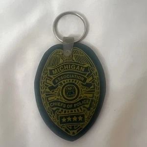 Michigan Association Chiefs of Police Keychain Rubber Speeding Gets You Nowhere - Picture 1 of 3
