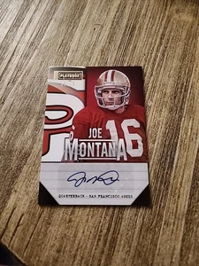2013 Panini Playbook Joe Montana Auto Gold /10 49ers - Picture 1 of 2