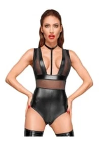 Schwarzer Kunstleder Body (fällt klein aus fällt aus wie XL) - Bild 1 von 6