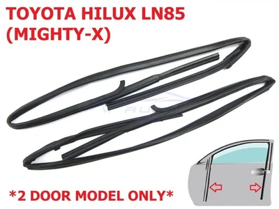 PAIR FRONT DOOR GLASS RUN CHANNEL FELT SEAL FOR TOYOTA HILUX LN85 2DR 1988-97 - Image 1 of 4