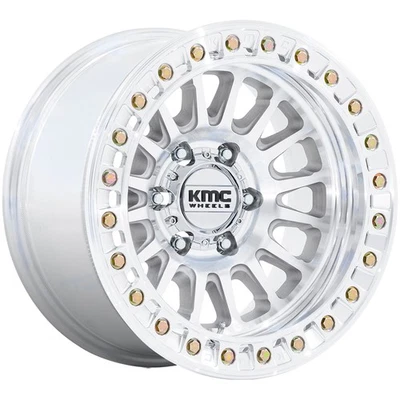 KMC KM239 Impact Beadlock 17x9 5x5" -38mm Machined Wheel Rim 17" Inch Foto 1 de 4