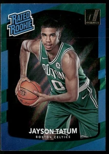 Jayson Tatum 2017-18 Donruss Green Flood Rookie #198 - Picture 1 of 2