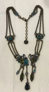 Vintage süße romantische viktorianische Stil Lavalier Halskette 21" zum Reparieren Z515 - Bild 1 von 7