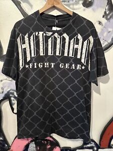Hitman Fight Gear USA Cage Double Sided T Shirt- Men’s Large AOP Y2K MMA Skate