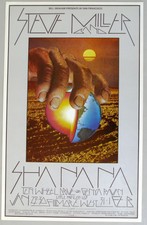 STEVE MILLER Fillmore West Concert Poster, Bill Graham BG 214, 1st printing 1970