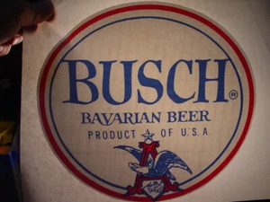 BUSCH BAVARIAN BEER VINTAGE 1970's IRON ON TRANSFER ALCOHOL -NICE, B-11 - Picture 1 of 3