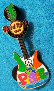 DUBLIN PEACE GUITAR GLOBAL SERIES 2007 IRISH FLAG SUNRISE Hard Rock Cafe PIN LE - Picture 1 of 1
