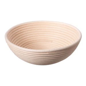 Bakemaster 25cm Round Rattan Loaf Proving Basket Rising/Proofing Bread/Dough - Picture 1 of 1