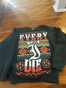 Vintage Every time I Die Women’s Green Sweatshirt Crewneck S Hanes Proprint Tag - Picture 1 of 14