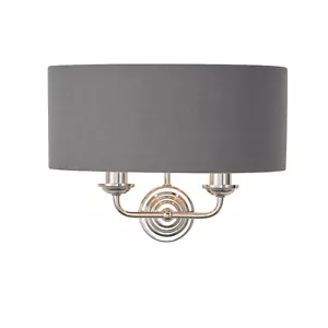 Vintage Stil Wandleuchte mit Schirm 2 x 40W E14 Endon Highclere 94406 - Bild 1 von 4