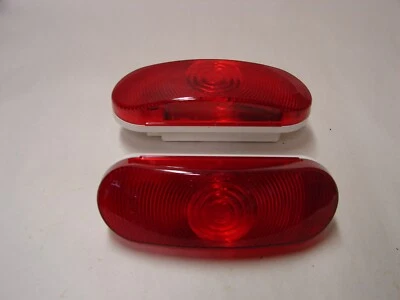 TWO Peterson Manufacturing 421R 6-1/2 Inch Oval Stop Turn & Tail Light Modules