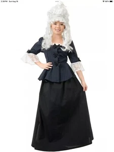 Brand New Colonial Martha Washington Girls Child Costume Large (10-12) - Picture 1 of 2