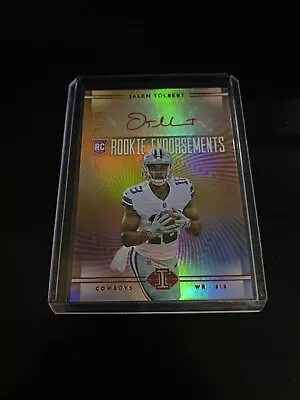 Jalen Tolbert 2022 Panini Illusions Auto Rookie Endorsements /99 RC Cowboys - Image 1 of 2