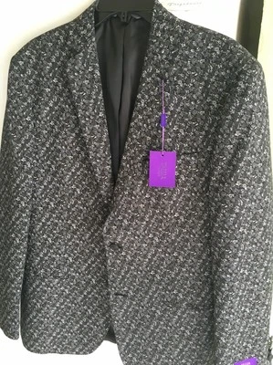 Chaqueta deportiva TALLIA para hombre negra/gris 100 % algodón 2 botones doble ventilación L $225 Foto 1 de 4