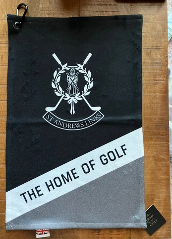 BRAND NEW St. Andrews Links Golf Towel - The Home of Golf Collection Cover