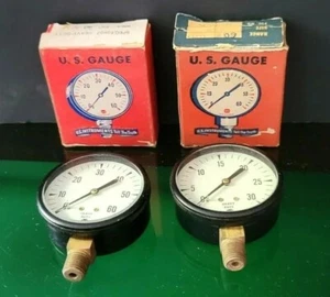 2 Heavy Duty 2.5" DIA PRESSURE GAUGE US GAUGE MODEL 500S Not Tested Sold As Is - Picture 1 of 9