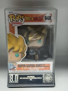 PGS Graded 8.0 Funko Pop! Super Saiyan Goku #948 - Metallic - Dragon Ball Z - Picture 1 of 5