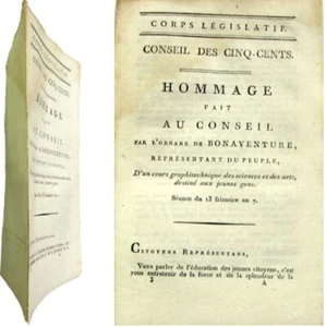 Rat der Fünfhundert 1798 Hommage Bonaventure Kurs Grafiktechnik Wissenschaften - Bild 1 von 6