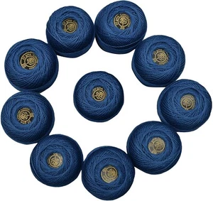 Red Rose Cotton Mercerized Embroidered Fast Color Thread Balls Color Blue-170 - Picture 1 of 3