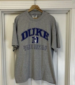 Vintage Lee Sport Nutmeg Duke Blue Devils Athletic Excellence T-Shirt Gray XL - Picture 1 of 8
