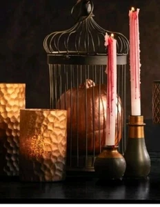 New Yankee Candle Halloween Taper Holder Set & Dreadful Drip Taper Candles - Picture 1 of 9