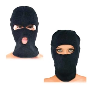 Home Invasion Vollkopf Kapuze Räuber Maske schwarz - Halloween Kostüm Knickspiel - Bild 1 von 1