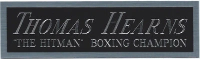 THOMAS HEARNS NAMEPLATE for AUTOGRAPHED Signed BOXING-GLOVES-TRUNKS-ROBE-PHOTO - Image 1 of 2