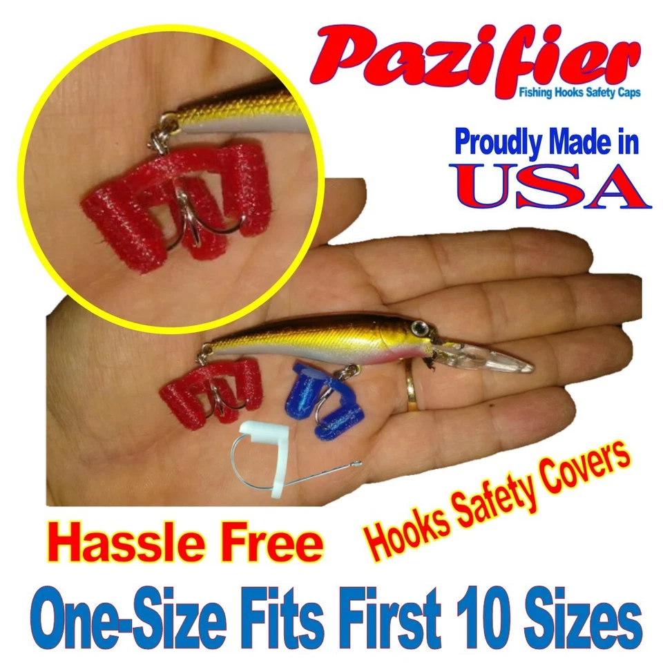Fishing Treble Hook Guard Safety Cover Caps ONE-SIZE-FITS first 10 sizes - Image 1 of 4