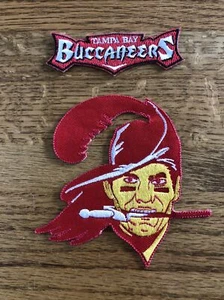 LOT OF 2 NFL TAMPA BAY BUCCANEERS PATCHES IRON-ON LOGO Set Football Embroidered - Picture 1 of 2