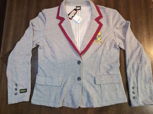 Women's Exclusive Beetlejuice Astrid Large Graphic Blazer Heather Gray FREE SHIP - Picture 1 of 7