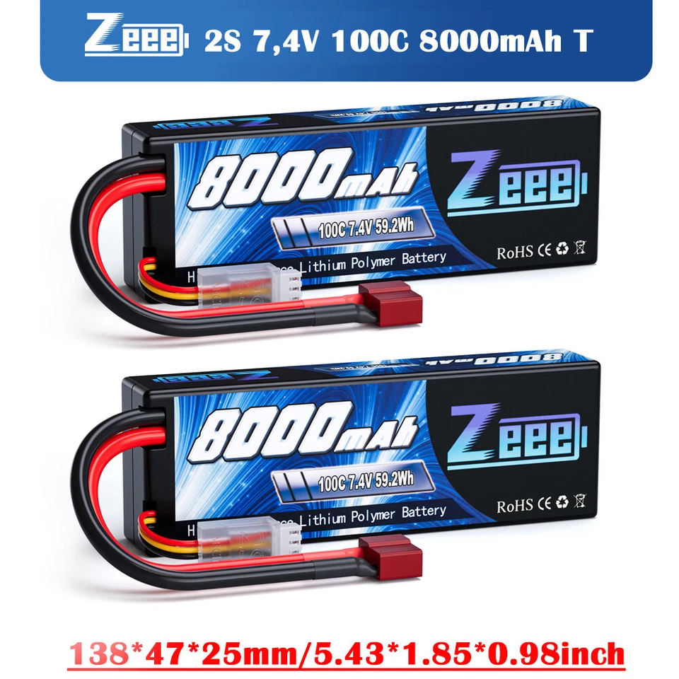 Zeee 2S 7,4V/8000mAh LiPo Akku Hard Case