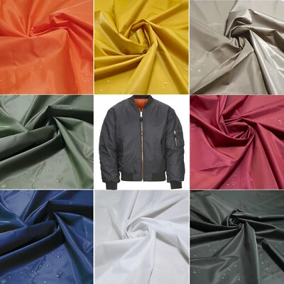 Flight Nylon Twill Waterproof Military Aviator Bomber Top Gun Jacket Fabric 58"w - Image 1 of 4