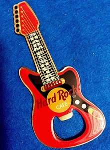 SHARM EL SHEIKH EGYPT RED ELECTRIC BOTTLE OPENER MAGNET GUITAR Hard Rock Cafe - Picture 1 of 1