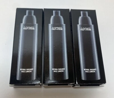 3 x MAC Prep + Base Prime Natural Radiance Lumiere ROSA RADIANTE 0,2 oz cada uno nuevo en caja Foto 1 de 4