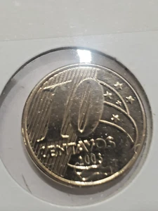 2003 10 CENTAVOS BRASIL COIN - NICE WORLD COIN !!! CS#27 - Picture 1 of 3