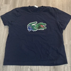 LACOSTE T-Shirt Herren 4XLB Hellblau 100% Baumwolle Kurzarm Großes Kroko Logo - Bild 1 von 6