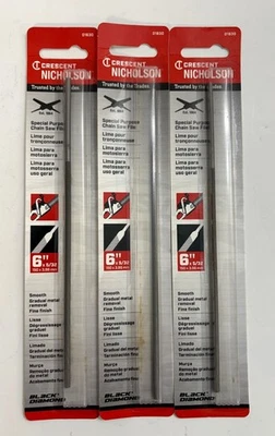 Nicholson 6" x 5/32" Special Purpose Chain Saw File 01630 (3-Pack) - Image 1 of 2