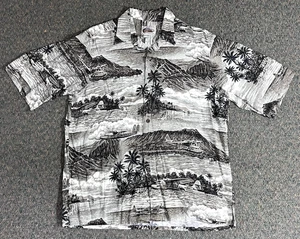 Vintage Reyn Spooner Art Of Eddy Y Camp Button Up Size M Hawaiian Island Planes - Picture 1 of 13