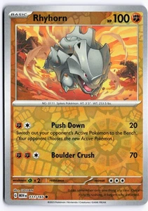 Rhyhorn Reverse Holo SV: Scarlet & Violet 151 111/165 NM - Picture 1 of 2