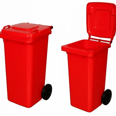 Mülltonne 2-Rad-Müllgroßbehälter Mülleimer Tonne Müllbehälter 120L ROT - Bild 1 von 4