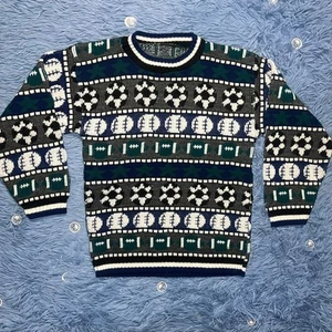 VINTAGE Sports Crewneck Sweater Size Large Youth Outdoor Football Soccer Y2K - Picture 1 of 13