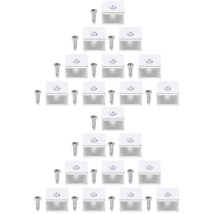  2 Pack Floating Shelves Shelf Bracket Fixings Glass Clamp Indoors - Picture 1 of 12