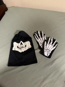 Skeleton Kid Mask With Skeleton Gloves Call Of Duty - Picture 1 of 9